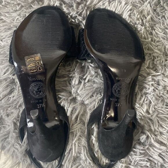 VERSACE WOMENS SHOE gianni versace by donatella Versace VINTAGE Sz 37.5 NC italy - Picture 5 of 8